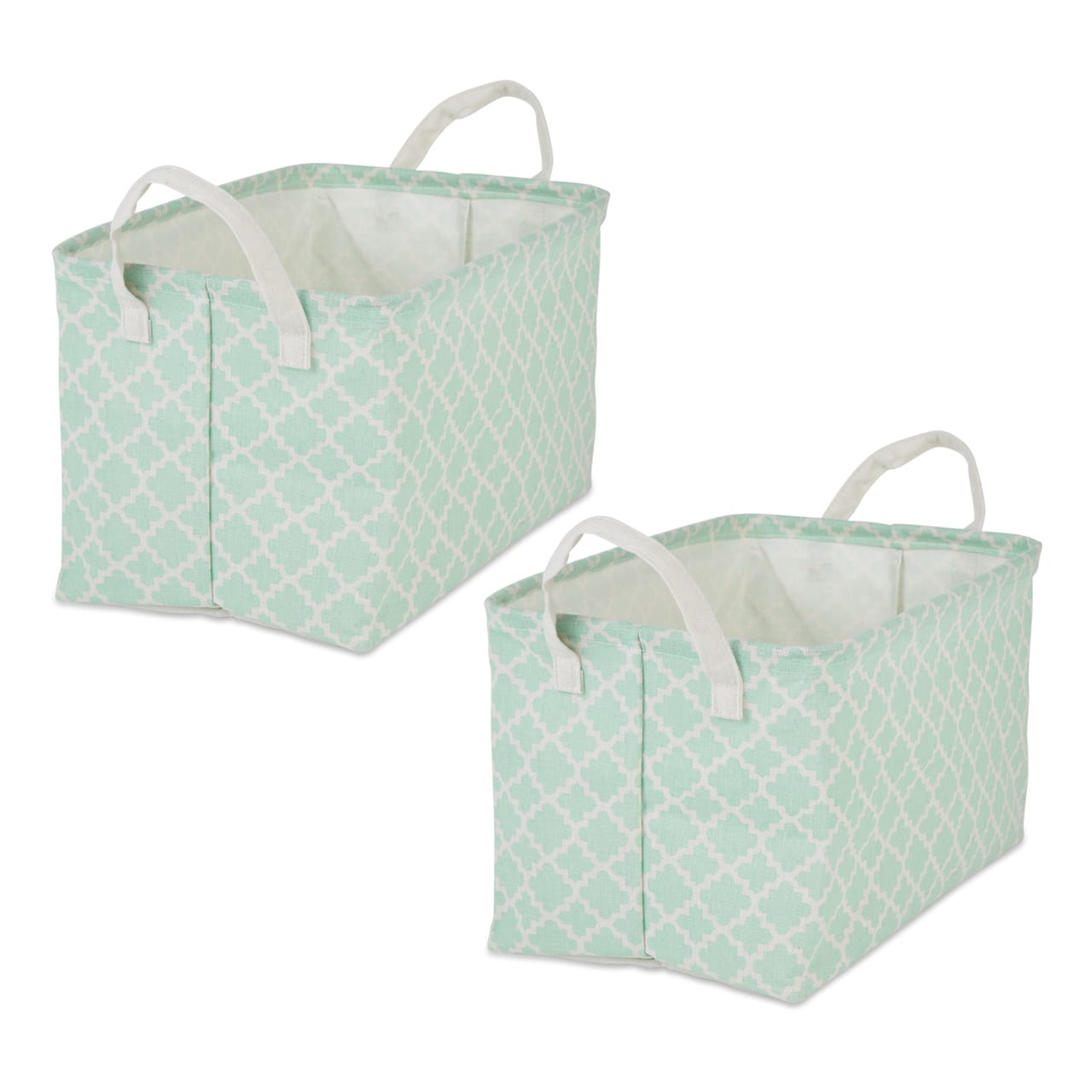 DII® Large Lattice PE-Coated Cotton Polyester Laundry Bin, 2ct.